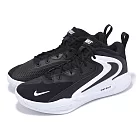 Nike 排球鞋 Zoom Hyperset 2 男鞋 黑 白 緩震 羽排鞋 室內運動 FQ7070-001