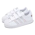 adidas 童鞋 Superstar LED Lights CF C 中童 白 發光 燈鞋 魔鬼氈 愛迪達 JI0509