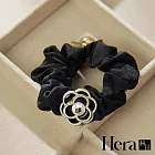 【Hera 赫拉】韓版小香風山茶花珍珠大腸圈 黑花