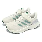 adidas 童鞋 Ultrarun 5 EL C 中童 小朋友 米灰 綠 運動鞋 魔鬼氈 愛迪達 JR5374