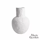 【Meric Garden】法式簡約月光立體浮雕陶瓷花瓶/裝飾花瓶/桌面擺飾_ 花瓶