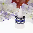 【PinkyPinky Boutique】手工縫珠 知性氣質風戒指 (寶藍)