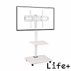 Life+ 26-70吋可調節移動式液晶電視一體立架/電視立架_2款任選 TP05G鋼琴白