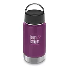 美國Klean Kanteen寬口保溫鋼瓶355ml-熟李紫(可翻動環狀蓋)