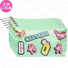 CLINIQUE 倩碧塗鴉化妝包(綠)*5(公司貨)