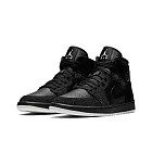 W Air Jordan 1 Mid 星空 黑 亮片 運動鞋 休閒鞋 女鞋 BQ6472-001  23cm 黑
