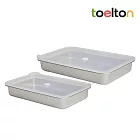 韓國Toelton不銹鋼長方形保鮮盒 2入組 (1600ml+2500ml)