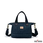 satana - Denim 迷你托特包 - 深丹寧藍