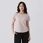 ADISI 女環保紗消臭快乾圓領上衣 AL2511088 灰玫瑰 (S-2XL) S 灰玫瑰