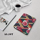 INJOYmall for iPad mini7/mini6 系列 Smart cover皮革平板保護套 附筆槽 時尚花朵款 mini7(外側筆槽)