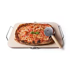 《EXCELSA》披薩刀+長方石板披薩烤盤 | 方形烤盤 石板烤盤 Pizza烤盤