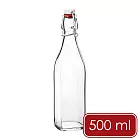 《EXCELSA》扣式密封玻璃水瓶(白500ml) | 冷水壺