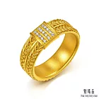 【點睛品】金穗鑽福 鑽石黃金戒指  港圍13