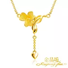 【金品坊】黃金項鍊思念情落花間套鍊