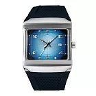 CASIO 熱浪時空膠帶腕錶-藍