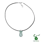 【Kuder Jewelry】天然A貨玻璃種大葉有成墜飾附珠寶鑑定書 50cm /玻璃種藍水