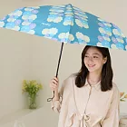 【rento】防曬黑膠安全自動傘-點點蒔花 峽灣藍