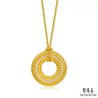 【點睛品】編織平安扣 鑽石黃金項鍊