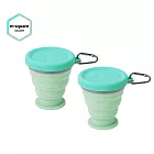 m square-新色折疊碗 中杯(二入組) -拼色綠