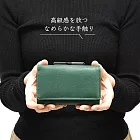 Sarai｜日系都會典雅 職人手作牛皮三折短夾/錢包 綠色