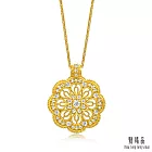 【點睛品】財納八方 鑽石黃金項鍊 (大)