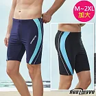 Heatwave熱浪 加大泳褲 五分褲黑藍(M-2XL)356 黑色-M