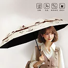 【雙龍牌】漂流刺蝟輕量黑膠自動開收傘防曬自動傘(抗UV防風晴雨傘折傘B6061G)  梧桐米
