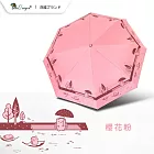 【雙龍牌】漂流刺蝟輕量黑膠自動開收傘防曬自動傘(抗UV防風晴雨傘折傘B6061G)  櫻花粉