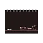 美加美 A4素描本(上翻)-黑/藍 5本/包 AF5552/AF5553 黑色