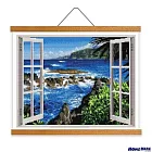 [HOMEHERE] DIY鑽石畫／海擁窗扉 掛軸無框版