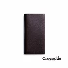 【Crocodile】鱷魚皮件 真皮皮夾 男夾 14卡夾 拉鍊零錢袋 Rocky系列長夾-0103-09901 咖啡色