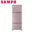 SAMPO聲寶475公升玻璃三門變頻冰箱SR-C48GDV(P2)琉璃粉