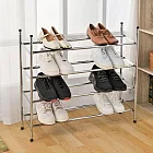 【H&R安室家】台製簡約風可堆疊伸縮四層收納鞋架 鞋收納 SH122