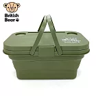 英國熊 折疊桌野餐籃(綠) Y-B024