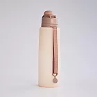 【仁舟淨塑】捲捲矽水瓶3.0 (附吸管)_1000ml 單入組 (水壺/隨行杯/環保水瓶) 栗沙