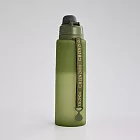 【仁舟淨塑】捲捲矽水瓶3.0 (附吸管)_1000ml 單入組 (水壺/隨行杯/環保水瓶) 森綠