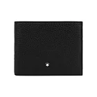 MONT BLANC 粒面牛皮對開零錢袋短夾 (黑色)