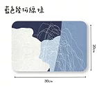 【i LIFE 】北歐風硅藻土吸水置物墊(30×20cm/2入)   藍色幾何線條*2