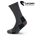 Lorpen 女美麗諾羊毛健行襪 MHLCW 【深灰紅】S-M (西班牙製造 羊毛襪) S 深灰紅