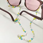 seoul show首爾秀 混色水晶鍊兩用口罩掛繩鏈墨鏡平光眼鏡鍊老花近視防丟鍊  藍綠