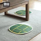 【日本霜山】天然藺草透氣方形椅墊/坐墊(37x37cm)- 幾何