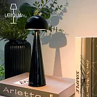 【義大利UBIQUA】Tiny 微柔蕈光簡約風USB充電式檯燈- 純黑