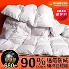 《田中保暖》匈牙利90%羽絨被 雙人6x7尺 高蓬鬆度 立體隔間 純棉防絨布 台灣製 90%羽絨被-雙人6x7尺