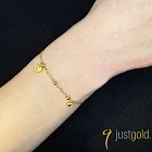 【Just Gold 鎮金店】心動愛戀 黃金手鍊 (網路限定)
