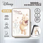 【正版授權】Disney迪士尼 側支架無線充行動電源 5000mAh (G)維尼嬌羞