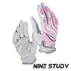 【NINE STUDY】頂級耐磨防滑透氣重訓手套 掌背加厚PRO 健身手套 運動手套 全指手套 (兩色任選) 粉灰S