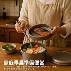 【Tihow 鈦好】日式匠造高質感純鈦保鮮盒鐵路便當盒 (1350ml+500ml 扣式密封鈦蓋)
