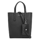 Michael Kors Vincent 金字防刮皮革附小袋小款手提/斜背二用包 (黑色)