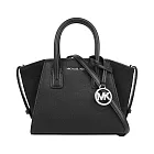 Michael Kors Avril 銀字素面皮革迷你二用包 (黑色)