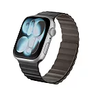 MAGEASY Skin Duo 雙面親膚磁吸矽膠防水錶帶 for Apple Watch 40/41/42mm 黑色/化石棕